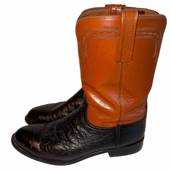 Lucchese 2000 Ostrich Boots Exotic Handmade Leather Roper 12\